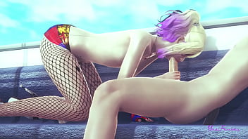 best milk suicide squad yaoi observe harley quinn femboy skills with her hand and mouth sissy japanese asian manga best
