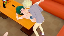 best blowjob my hero academia yaoi bakugou fucks deku in a karaoke while uraraka looks on manga anime porn hardsex best