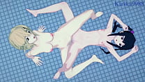best encurralada shirabe tsukuyomi and kirika akatsuki intense lesbian play symphogear hentai best