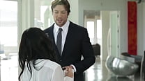 best passionate secretary in stockings indulges bosss hard cock with jean val jean and megan rain best