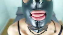 best xsxxcom petty bdsm slut sucking cock deepthroat slapping and spitting her face with slave leather mask best